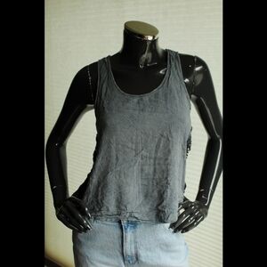 Harley davidson tank with crochet skulls